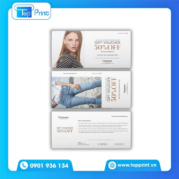 Mẫu in voucher ưu đ&atilde;i d&agrave;nh cho kh&aacute;ch VIP