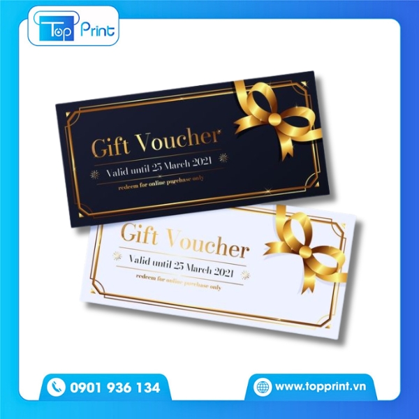 Mẫu in voucher chương tr&igrave;nh tặng qu&agrave;