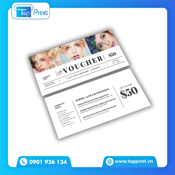 Mẫu in voucher spa &ndash; thiết kế thanh lịch