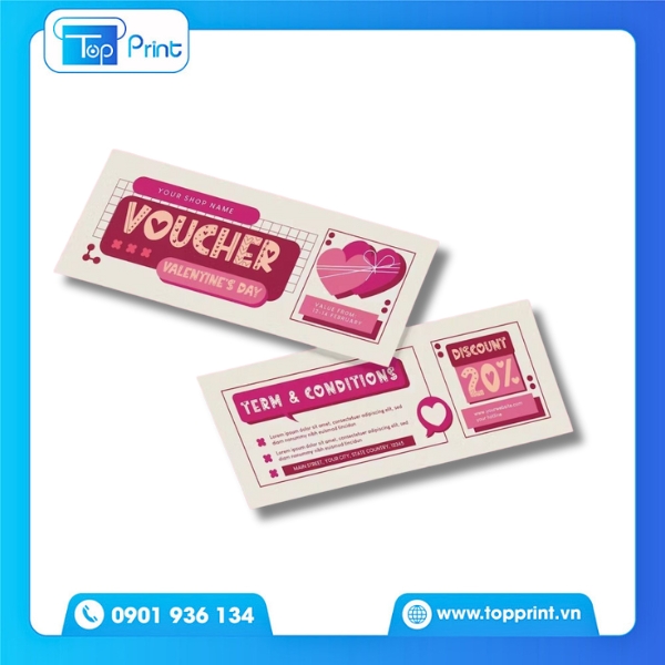 Mẫu in voucher phong c&aacute;ch luxury