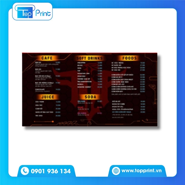 Thiết Kế Menu Net Chuy&ecirc;n Nghiệp