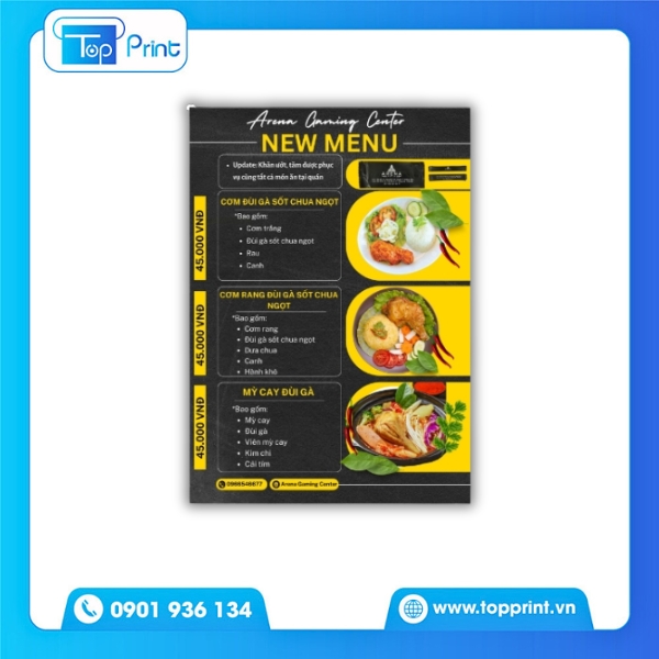 Mẫu Thiết Kế Menu Net D&agrave;nh Cho In Ấn