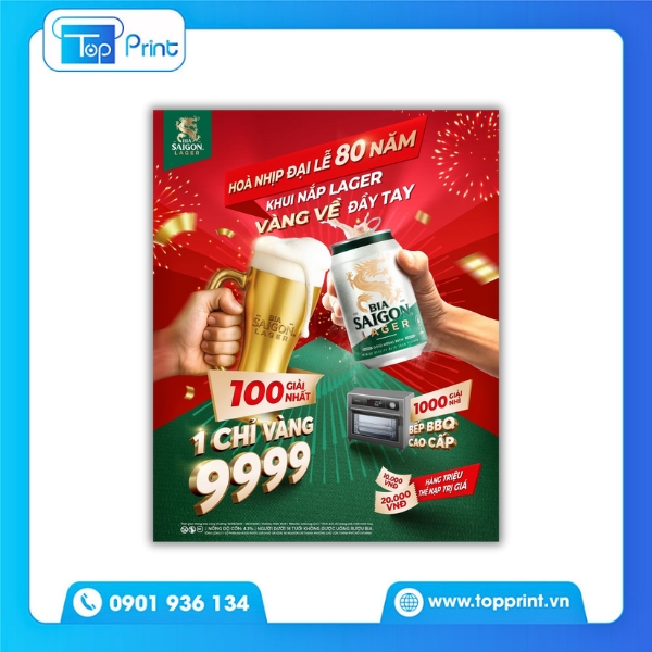 Mẫu postet tết đẹp mắt của bia SaiGon