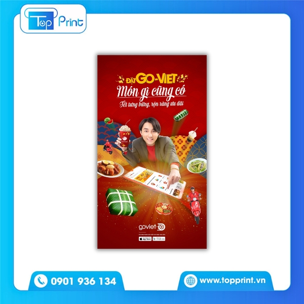 Mẫu poster tết đẹp mắt cho Go-viet