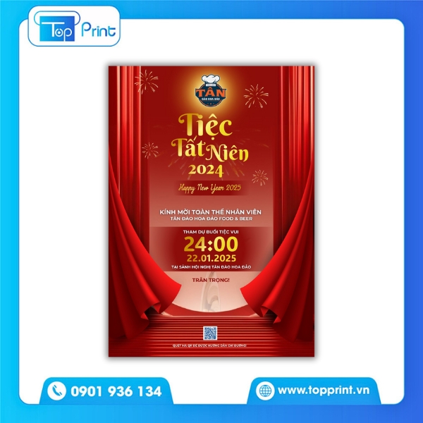 Mẫu Poster Tết Tất Niên hấp dẫn 2026