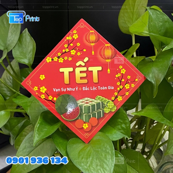 Tem chúc mừng năm mới với màu pastel nhẹ nhàng