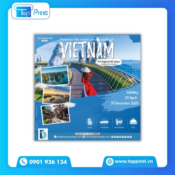 Mẫu tờ rơi du lịch khổ A5 – in nhanh, tiết kiệm chi phí