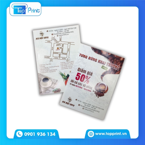 Mẫu tờ rơi khai trương quán cà phê chi tiết hấp dẫn 