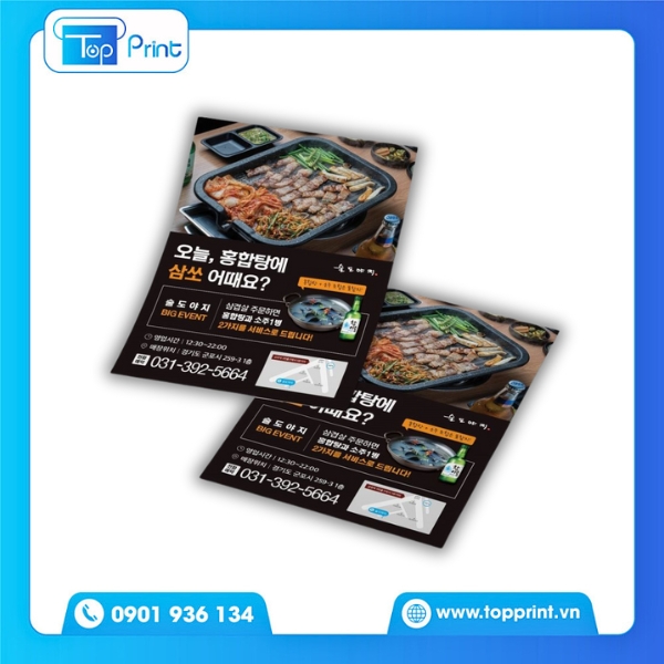 Mẫu tờ rơi khai trương quán đồ nướng