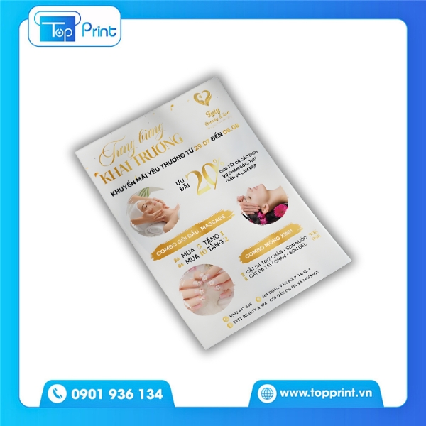 Mẫu tờ rơi khai trương spa thẫm mỹ đẹp 