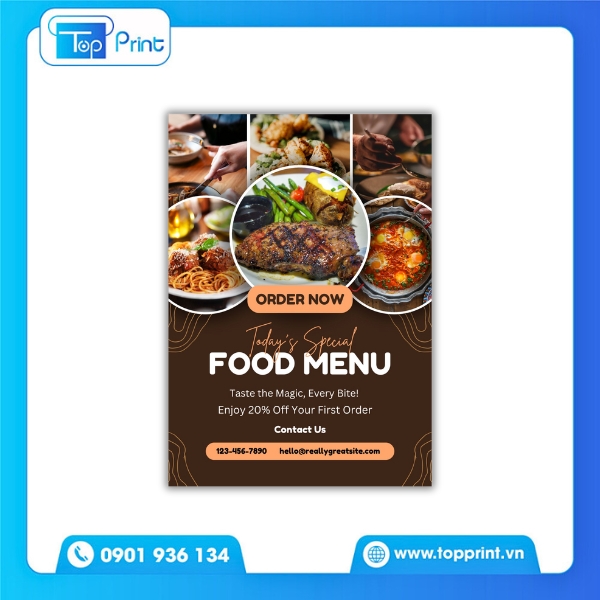 Mẫu tờ rơi nh&agrave; h&agrave;ng buffet hải sản cao cấp