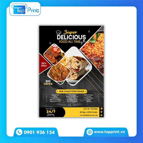 Mẫu tờ rơi nh&agrave; h&agrave;ng khai trương ấn tượng