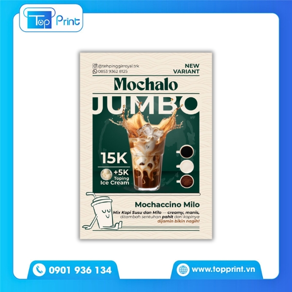 Mẫu tờ rơi quán cà phê phong cách hiện đại