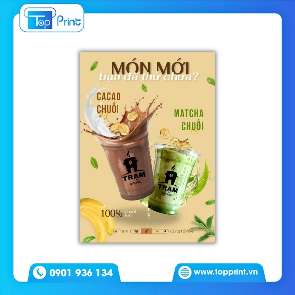 Mẫu tờ rơi quán cà phê nhỏ gọn, tiện phát tận tay