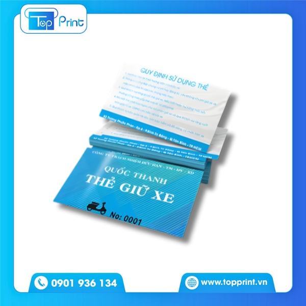 In Thẻ Giữ Xe Theo Yêu Cầu, Chất Lượng Giá Rẻ Tại HCM & Hà Nội