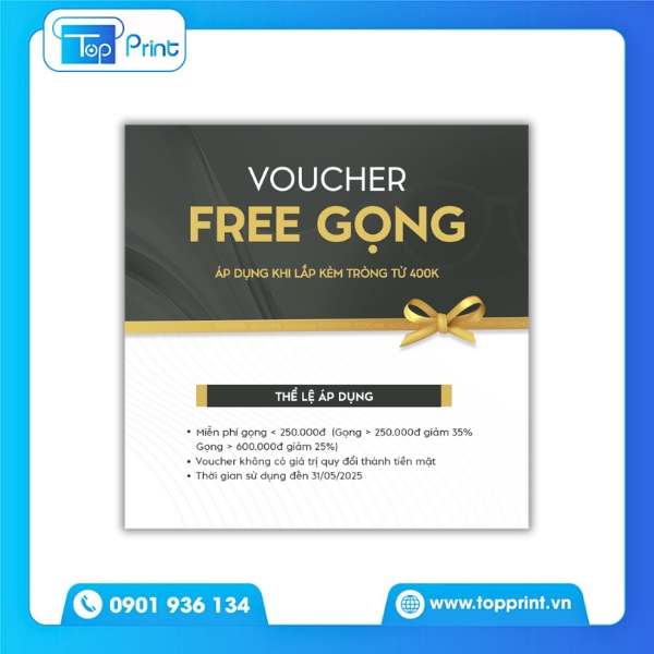 Voucher mắt k&iacute;nh mang phong c&aacute;ch tối giản v&agrave; sang trọng