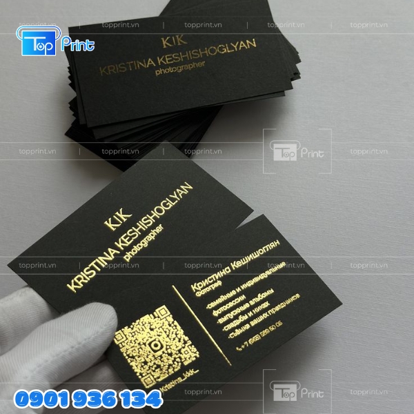 Mẫu Card Visit &Eacute;p Kim Bo G&oacute;c Tr&ograve;n