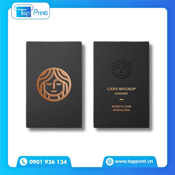 Mẫu Card Visit &Eacute;p Kim Tr&ecirc;n Giấy Kraft