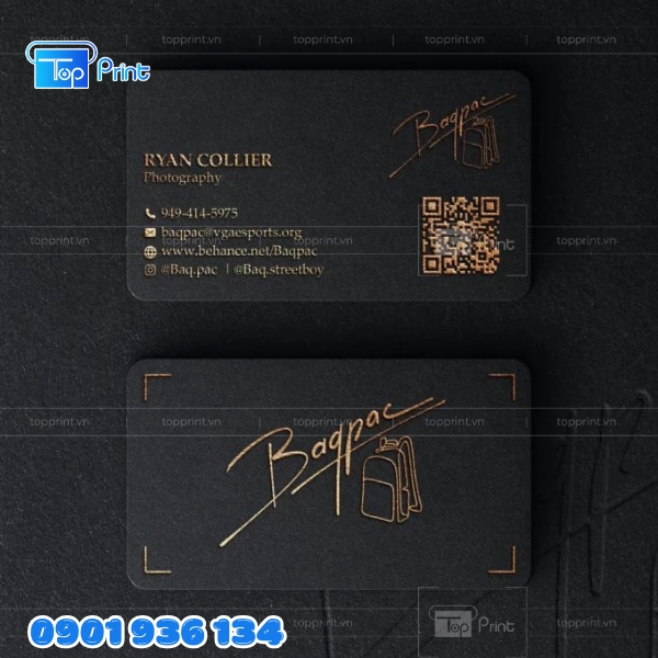 Mẫu Card Visit &Eacute;p Kim Ng&agrave;nh Nh&agrave; H&agrave;ng &ndash; Kh&aacute;ch Sạn