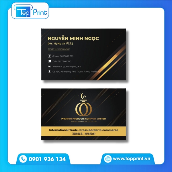 Mẫu Card Visit &Eacute;p Kim Luxury Cao Cấp