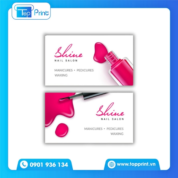 Mẫu Card Visit Nail Dễ Thương Phong C&aacute;ch H&agrave;n