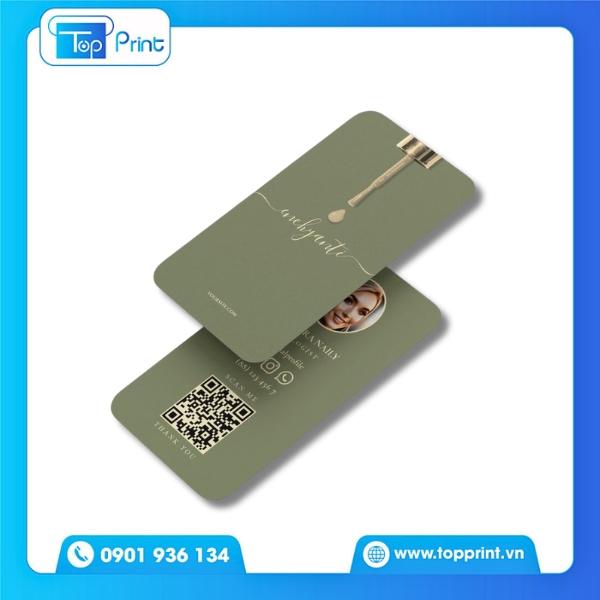 Mẫu Card Visit Nail Tối Giản Hiện Đại