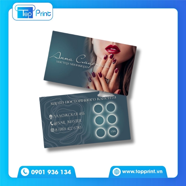 Mẫu Card Visit Nail Thiết Kế Sang Xịn