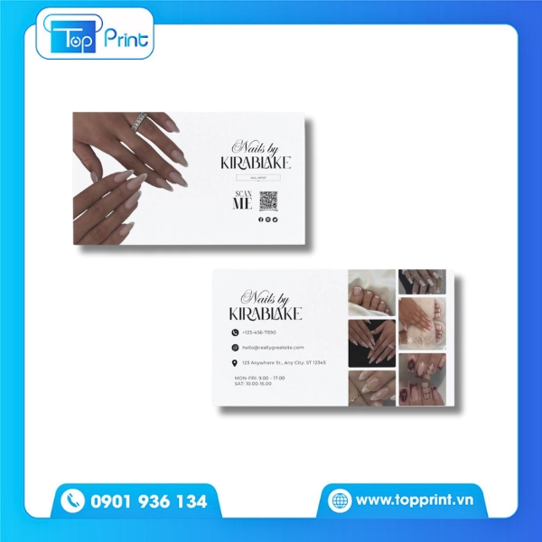 Mẫu Card Visit Nail Đẹp Thu H&uacute;t Mọi &Aacute;nh Nh&igrave;n