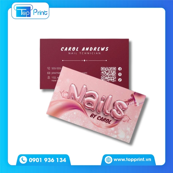 Mẫu Card Visit Nail Tone Nude Tinh Tế
