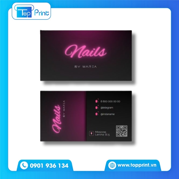 Mẫu Card Visit Nail Phong C&aacute;ch Thời Trang
