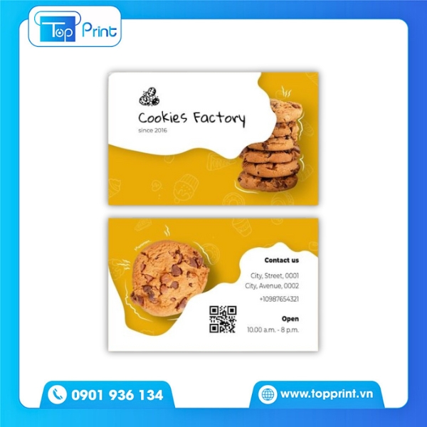 Mẫu card visit tiệm b&aacute;nh t&ocirc;ng m&agrave;u pastel