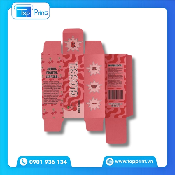 Mẫu hộp giấy đựng son thiết kế thanh lịch