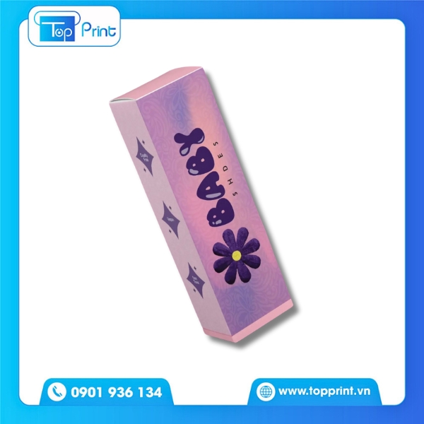 Mẫu hộp giấy đựng son nắp gập đẹp mắt