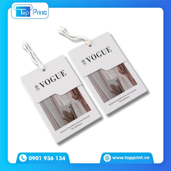 Mẫu in tag treo, thẻ treo cao cấp ép kim