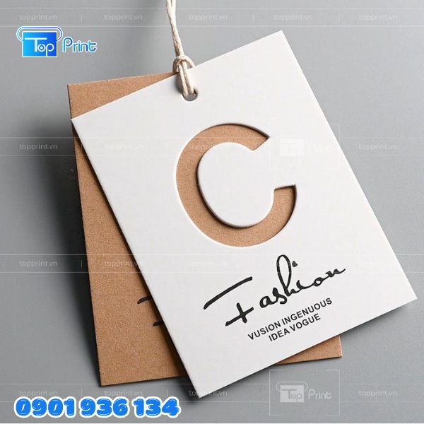 Mẫu in tag treo, thẻ treo in giấy ivory