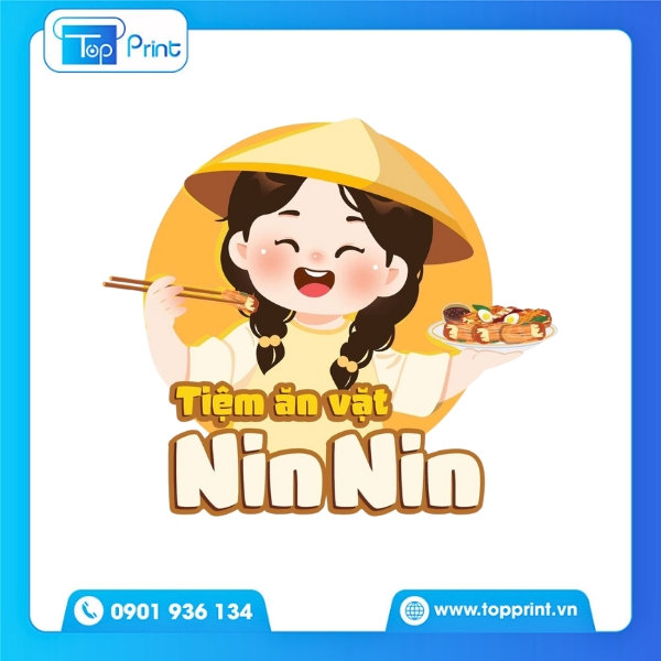 Mẫu logo ăn vặt cho quán ăn nhanh