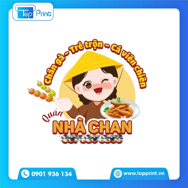 Mẫu logo ăn vặt phong cách trẻ em