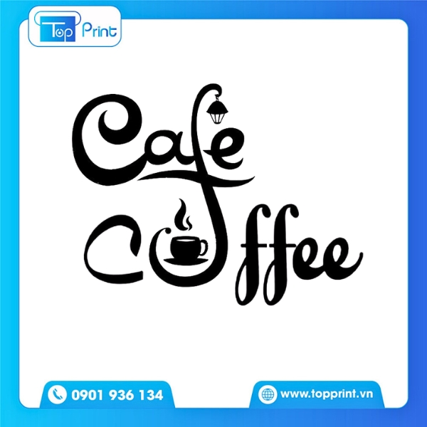 Mẫu logo quán cà phê take away sáng tạo