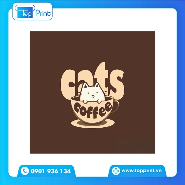 Mẫu logo quán cà phê phong cách hiện đại