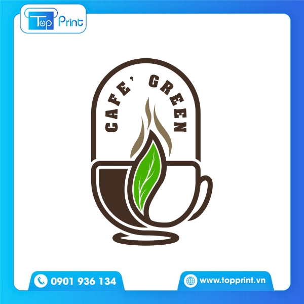 Mẫu logo quán cà phê đơn giản dễ in ấn