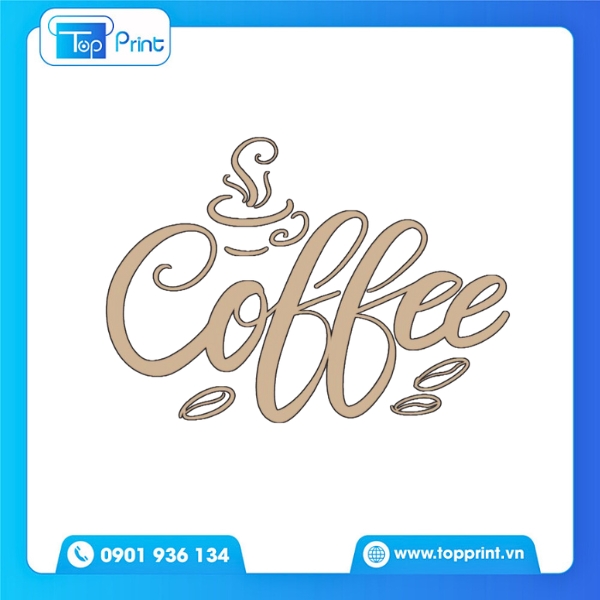 Mẫu logo quán cà phê kết hợp ly cà phê