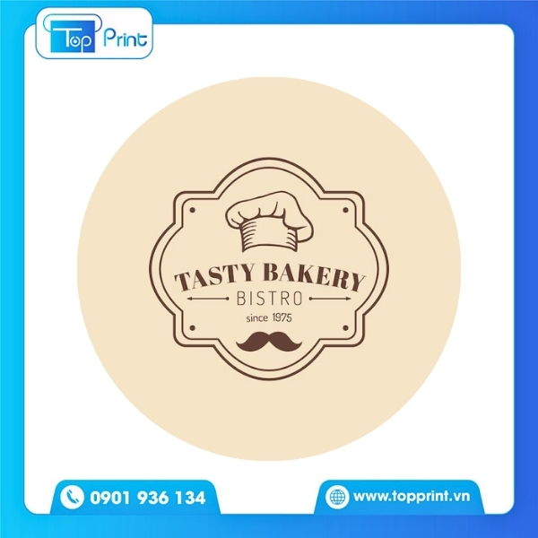 Mẫu logo tiệm bánh phù hợp in bao bì