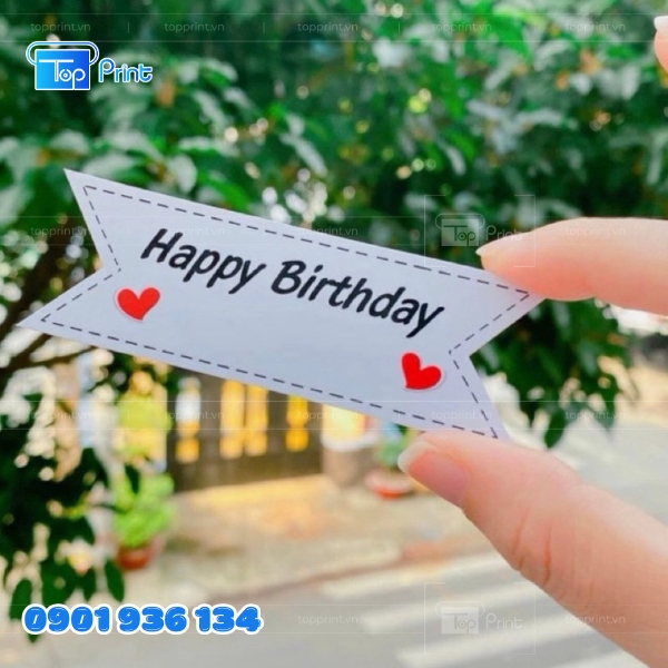 Tag giấy cắm bánh kem đẹp dùng cho bakery