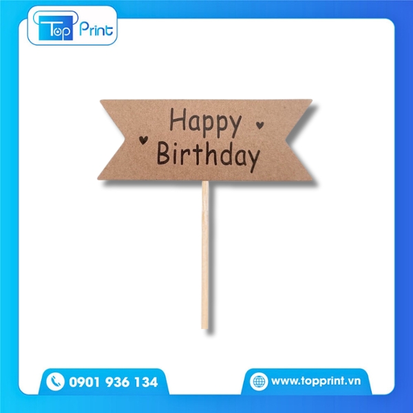 Tag giấy cắm bánh kem dễ in ấn
