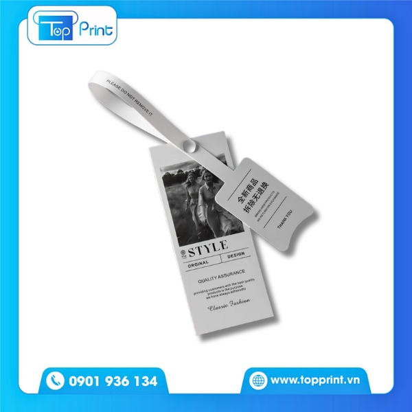 Mẫu tag giấy quần áo sang trọng cao cấp