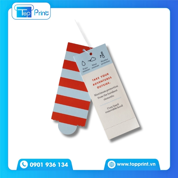 Mẫu tag giấy quần áo in ép kim sang trọng