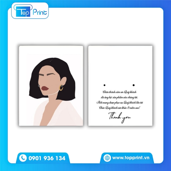 Mẫu tag giấy treo b&ocirc;ng tai phong c&aacute;ch H&agrave;n Quốc