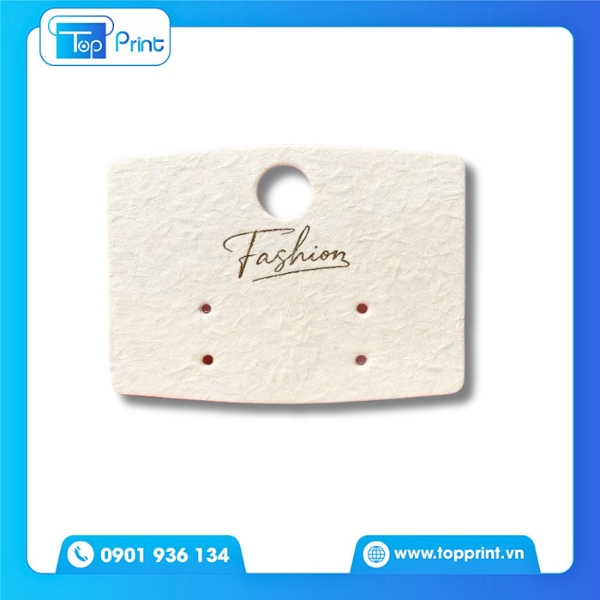 Mẫu tag giấy treo b&ocirc;ng tai cho shop phụ kiện
