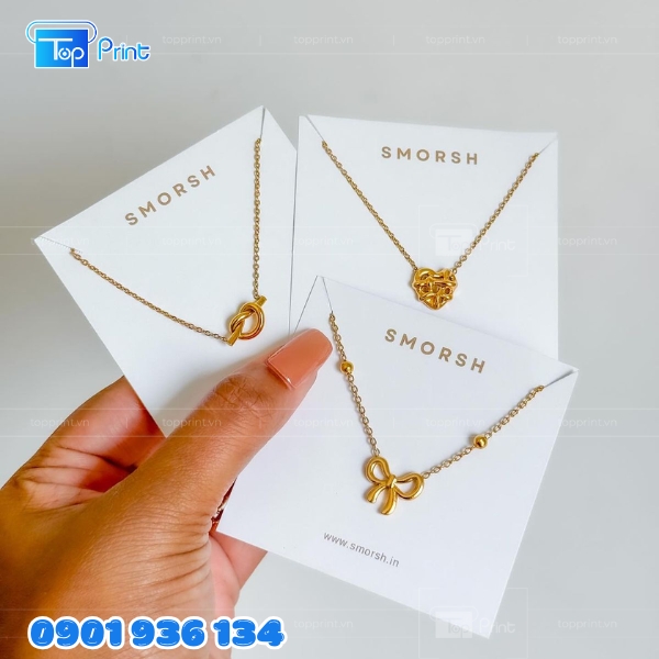 Mẫu tag treo d&acirc;y chuyền thiết kế tối giản