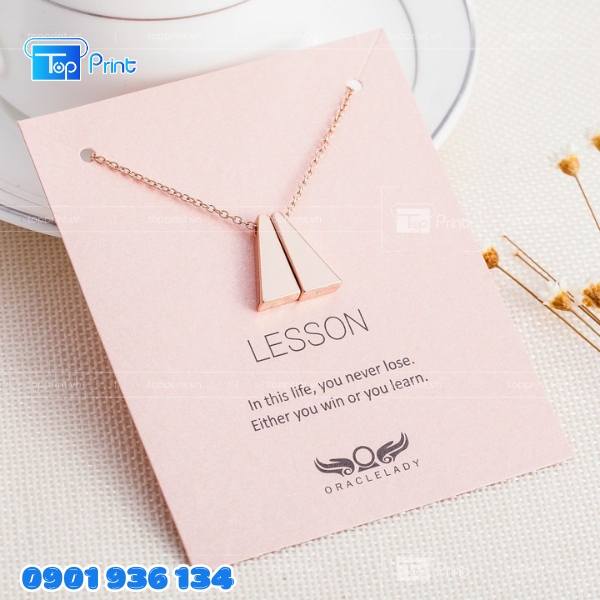 Mẫu tag treo d&acirc;y chuyền thiết kế in một m&agrave;u